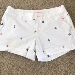 Lilly Pulitzer White Seersucker Shorts